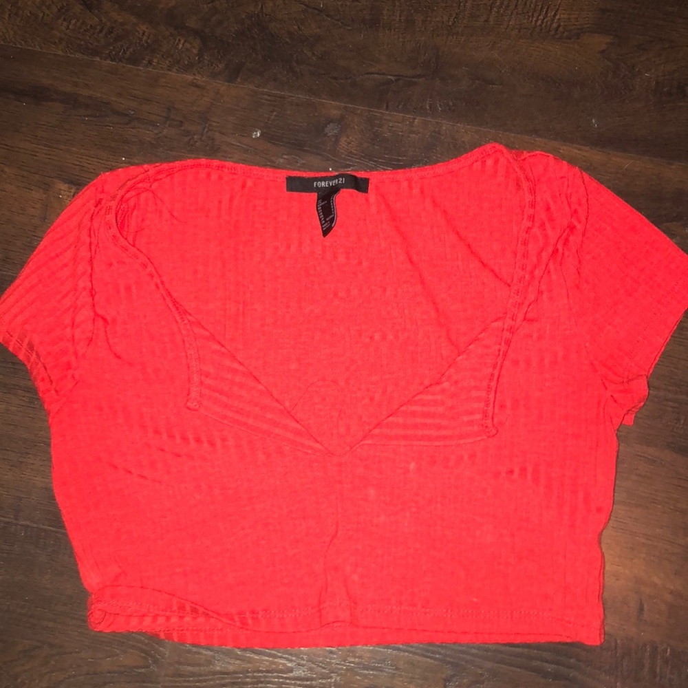 Crop orange tee
